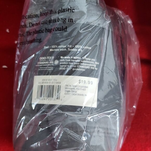 Hearth And Hand With Magnolia Radiant Gray Cotton Textured Stripe Standard Sham - Picture 13 of 16